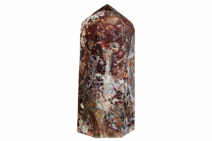 Polished, Red Chaos Brecciated Jasper Tower - Madagascar #210287